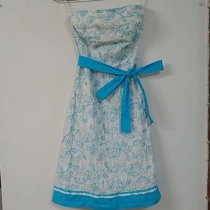 sz9 Sweetly classic embroidered tea / picnic dress